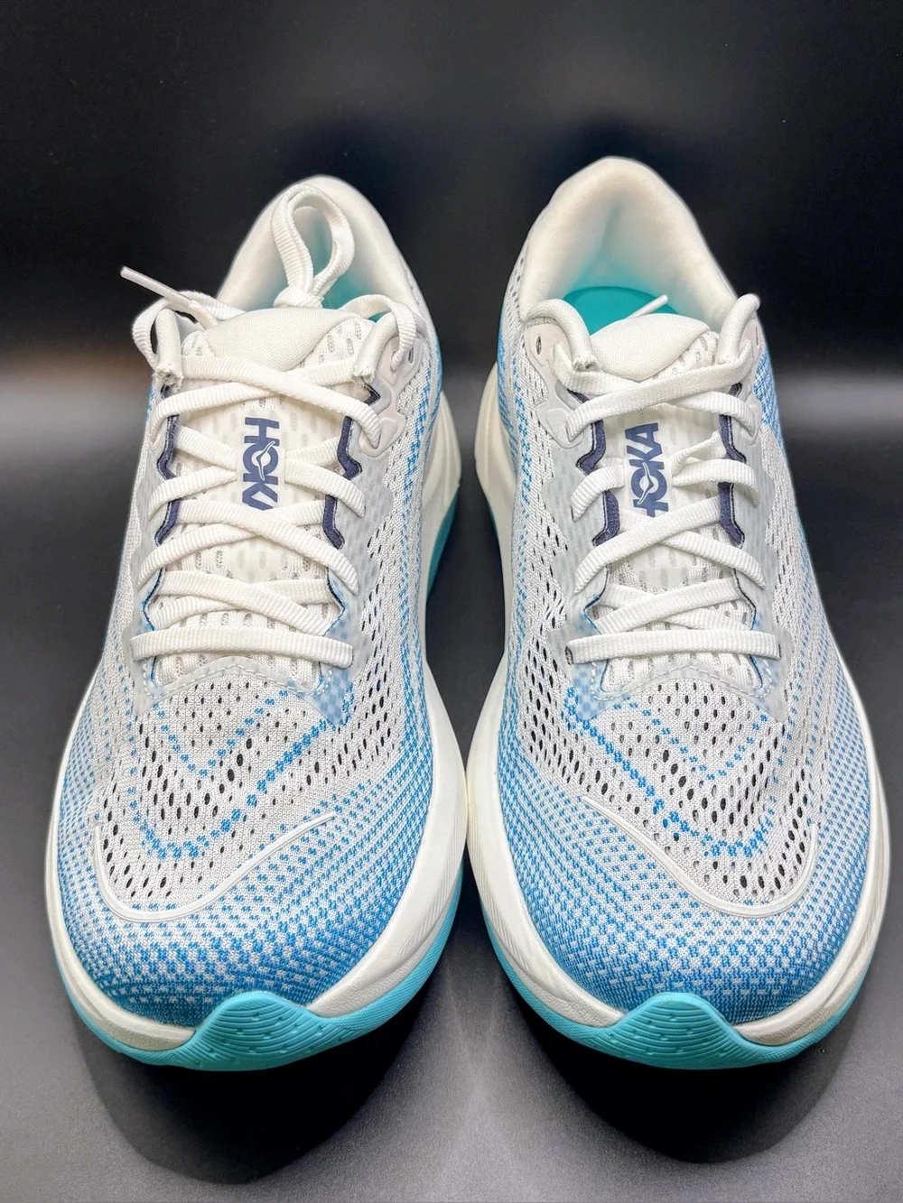 Brand New Men’s 9 Hoka One One Rincon 4 Running Shoe Frost Skyward Blue